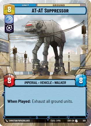 AT-AT Suppressor (Hyperspace) (305)[Spark of Rebellion] Foil Star Wars: Unlimited Single Disney