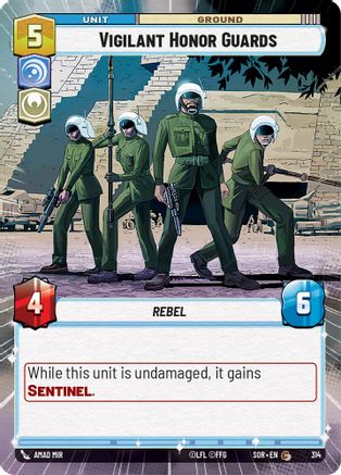 Vigilant Honor Guards (Hyperspace) (314)[Spark of Rebellion] Star Wars: Unlimited Single Disney