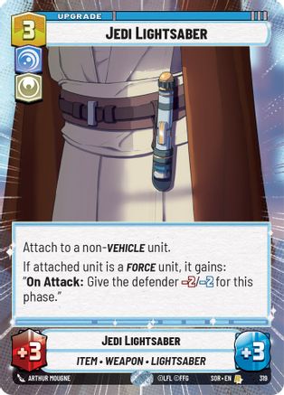 Jedi Lightsaber (Hyperspace) (319)[Spark of Rebellion] Foil Star Wars: Unlimited Single Disney