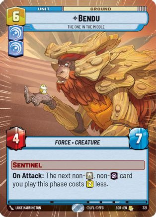 Bendu - The One in the Middle (Hyperspace) (321)[Spark of Rebellion] Star Wars: Unlimited Single Disney