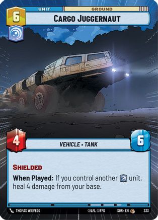 Cargo Juggernaut (Hyperspace) (333)[Spark of Rebellion] Foil Star Wars: Unlimited Single Disney