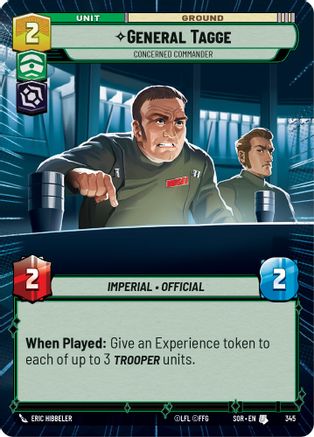General Tagge - Concerned Commander (Hyperspace) (345)[Spark of Rebellion] Star Wars: Unlimited Single Disney