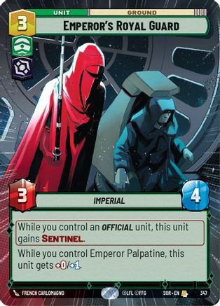 Emperor's Royal Guard (Hyperspace) (347)[Spark of Rebellion] Foil Star Wars: Unlimited Single Disney