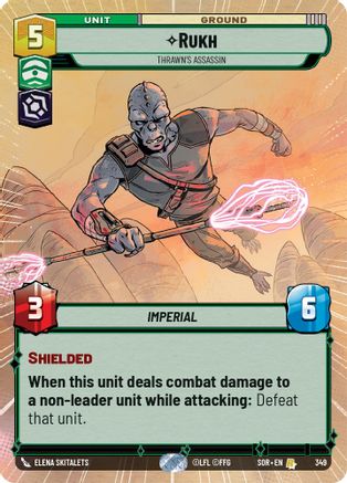 Rukh - Thrawn's Assassin (Hyperspace) (349)[Spark of Rebellion] Foil Star Wars: Unlimited Single Disney