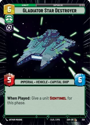 Gladiator Star Destroyer (Hyperspace) (350)[Spark of Rebellion] Foil Star Wars: Unlimited Single Disney