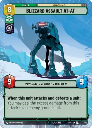 Blizzard Assault AT-AT (Hyperspace) (352)[Spark of Rebellion] Foil Star Wars: Unlimited Single Disney