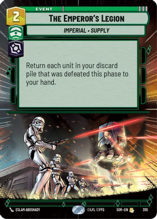 The Emperor's Legion (Hyperspace) (355)[Spark of Rebellion] Star Wars: Unlimited Single Disney