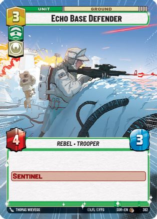 Echo Base Defender (Hyperspace) (362)[Spark of Rebellion] Star Wars: Unlimited Single Disney