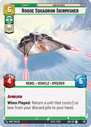 Rogue Squadron Skirmisher (Hyperspace) (365)[Spark of Rebellion] Foil Star Wars: Unlimited Single Disney