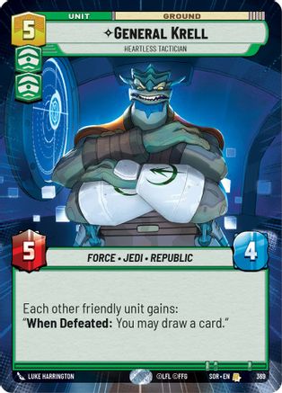 General Krell - Heartless Tactician (Hyperspace) (369)[Spark of Rebellion] Foil Star Wars: Unlimited Single Disney