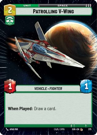 Patrolling V-Wing (Hyperspace) (375)[Spark of Rebellion] Star Wars: Unlimited Single Disney