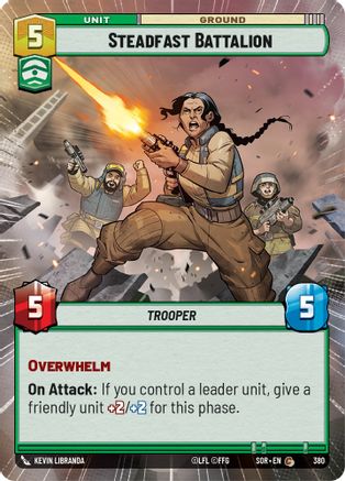 Steadfast Battalion (Hyperspace) (380)[Spark of Rebellion] Foil Star Wars: Unlimited Single Disney
