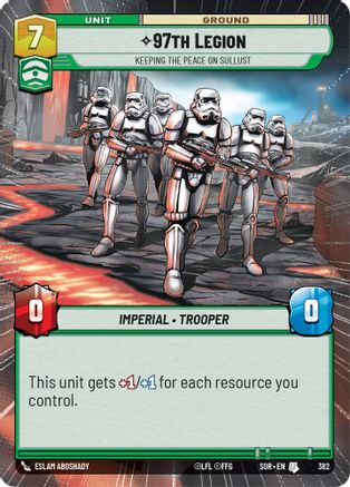 97th Legion - Keeping the Peace on Sullust (Hyperspace) (382)[Spark of Rebellion] Star Wars: Unlimited Single Disney