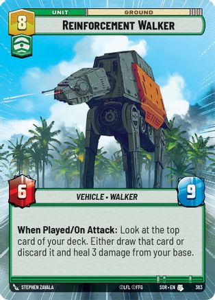 Reinforcement Walker (Hyperspace) (383)[Spark of Rebellion] Foil Star Wars: Unlimited Single Disney