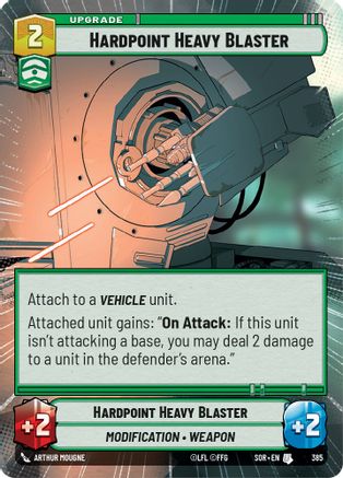 Hardpoint Heavy Blaster (Hyperspace) (385)[Spark of Rebellion] Foil Star Wars: Unlimited Single Disney