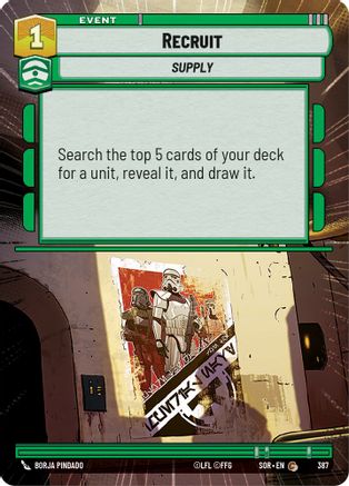Recruit (Hyperspace) (387)[Spark of Rebellion] Star Wars: Unlimited Single Disney