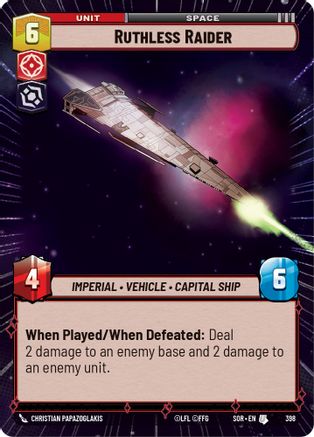 Ruthless Raider (Hyperspace) (398)[Spark of Rebellion] Star Wars: Unlimited Single Disney