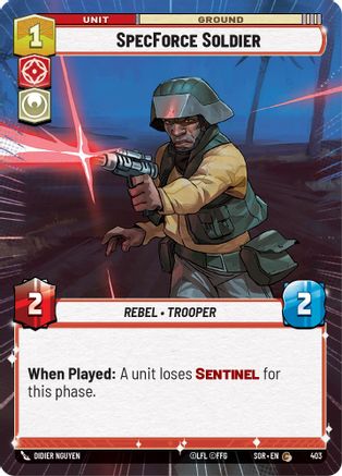 SpecForce Soldier (Hyperspace) (403)[Spark of Rebellion] Foil Star Wars: Unlimited Single Disney