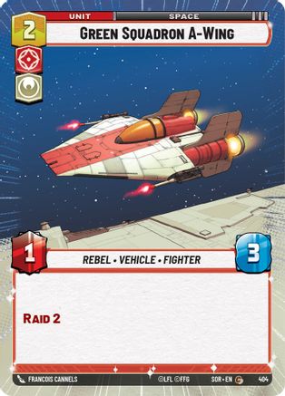 Green Squadron A-Wing (Hyperspace) (404)[Spark of Rebellion] Star Wars: Unlimited Single Disney