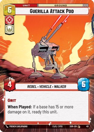 Guerilla Attack Pod (Hyperspace) (411)[Spark of Rebellion] Star Wars: Unlimited Single Disney