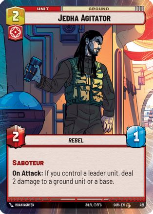 Jedha Agitator (Hyperspace) (421)[Spark of Rebellion] Star Wars: Unlimited Single Disney