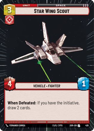 Star Wing Scout (Hyperspace) (426)[Spark of Rebellion] Foil Star Wars: Unlimited Single Disney