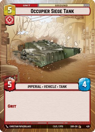 Occupier Siege Tank (Hyperspace) (428)[Spark of Rebellion] Star Wars: Unlimited Single Disney