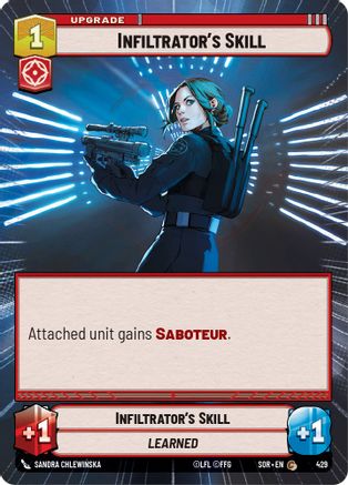Infiltrator's Skill (Hyperspace) (429)[Spark of Rebellion] Star Wars: Unlimited Single Disney