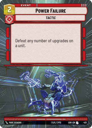 Power Failure (Hyperspace) (433)[Spark of Rebellion] Foil Star Wars: Unlimited Single Disney