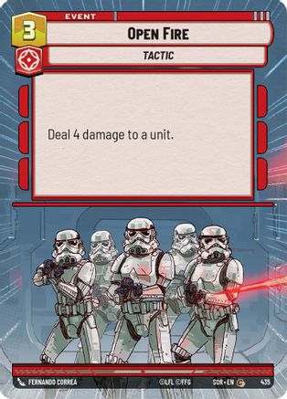 Open Fire (Hyperspace) (435)[Spark of Rebellion] Foil Star Wars: Unlimited Single Disney