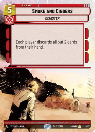 Smoke and Cinders (Hyperspace) (437)[Spark of Rebellion] Star Wars: Unlimited Single Disney
