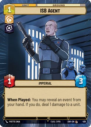 ISB Agent (Hyperspace) (439)[Spark of Rebellion] Foil Star Wars: Unlimited Single Disney