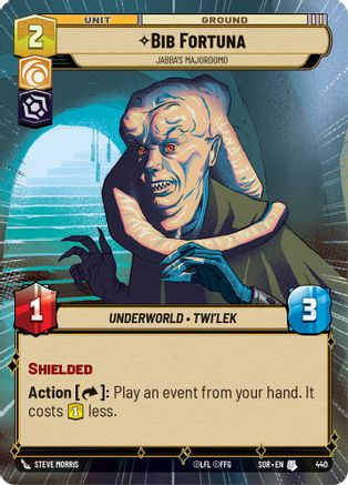 Bib Fortuna - Jabba's Majordomo (Hyperspace) (440)[Spark of Rebellion] Star Wars: Unlimited Single Disney