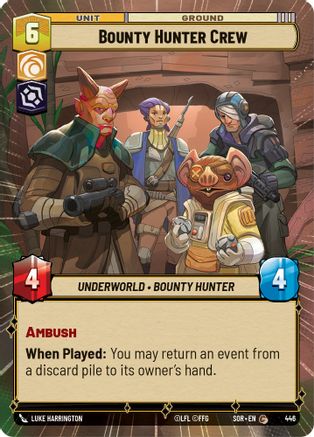 Bounty Hunter Crew (Hyperspace) (446)[Spark of Rebellion] Star Wars: Unlimited Single Disney