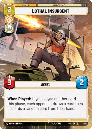 Lothal Insurgent (Hyperspace) (452)[Spark of Rebellion] Star Wars: Unlimited Single Disney