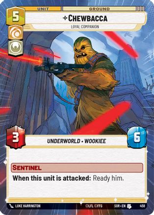 Chewbacca - Loyal Companion (Hyperspace) (458)[Spark of Rebellion] Star Wars: Unlimited Single Disney