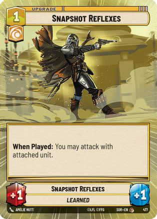 Snapshot Reflexes (Hyperspace) (477)[Spark of Rebellion] Foil Star Wars: Unlimited Single Disney