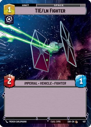 TIE/ln Fighter (Hyperspace) (487)[Spark of Rebellion] Star Wars: Unlimited Single Disney