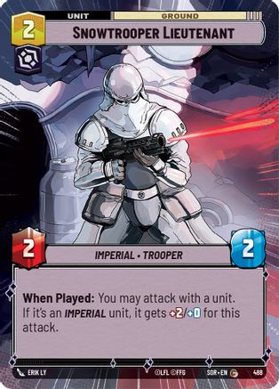 Snowtrooper Lieutenant (Hyperspace) (488)[Spark of Rebellion] Foil Star Wars: Unlimited Single Disney
