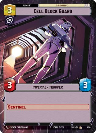 Cell Block Guard (Hyperspace) (490)[Spark of Rebellion] Foil Star Wars: Unlimited Single Disney