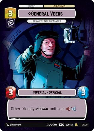 General Veers - Blizzard Force Commander (20/20) [Spark of Rebellion Weekly Play Promos] Foil Star Wars: Unlimited Single Disney