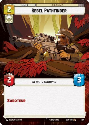 Rebel Pathfinder (Hyperspace) (497)[Spark of Rebellion] Foil Star Wars: Unlimited Single Disney