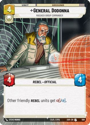 General Dodonna - Massassi Group Commander (Hyperspace) (500)[Spark of Rebellion] Foil Star Wars: Unlimited Single Disney