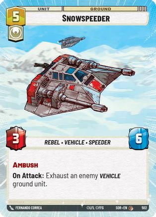 Snowspeeder (Hyperspace) (502)[Spark of Rebellion] Foil Star Wars: Unlimited Single Disney