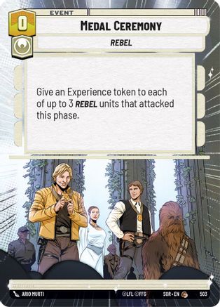 Medal Ceremony (Hyperspace) (503)[Spark of Rebellion] Foil Star Wars: Unlimited Single Disney