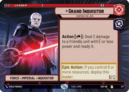 Grand Inquisitor - Hunting the Jedi (Hyperspace) (277)[Spark of Rebellion] Star Wars: Unlimited Single Disney