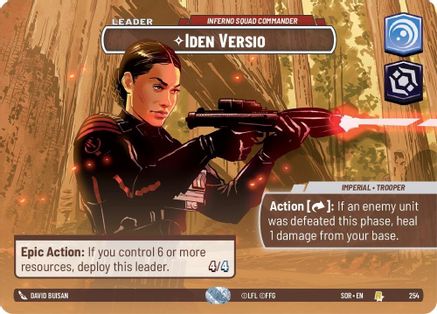 Iden Versio - Inferno Squad Commander (Showcase) (254)[Spark of Rebellion] Foil Star Wars: Unlimited Single Disney