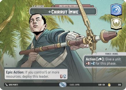 Chirrut Imwe - One With The Force (Showcase) (256)[Spark of Rebellion] Foil Star Wars: Unlimited Single Disney