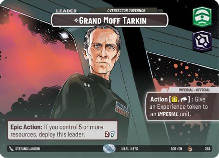 Grand Moff Tarkin - Oversector Governor (Showcase) (258)[Spark of Rebellion] Foil Star Wars: Unlimited Single Disney