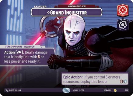 Grand Inquisitor - Hunting the Jedi (Showcase) (261)[Spark of Rebellion] Foil Star Wars: Unlimited Single Disney